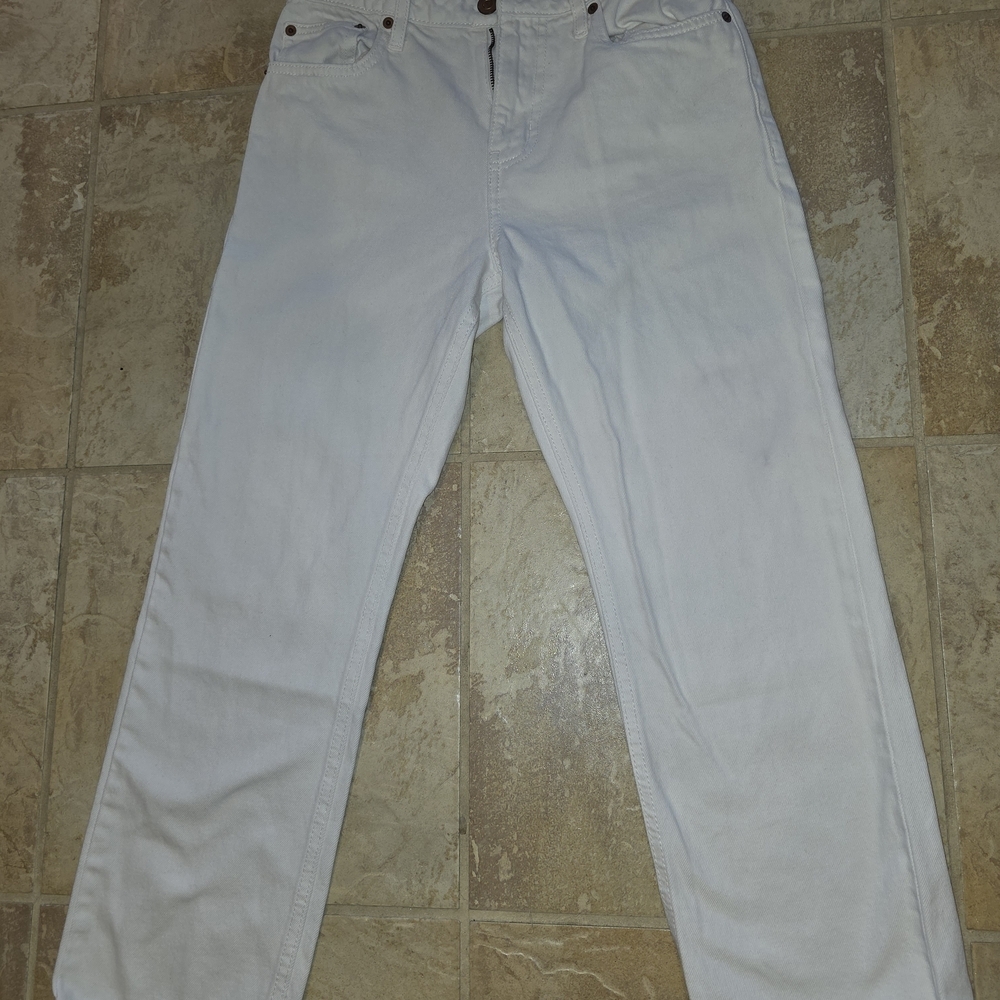 Womens Avec Lesโ Filles brano white jeans in size 26.